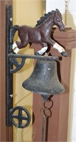 Vtg Cast Iron Painted Horse Wall Mount