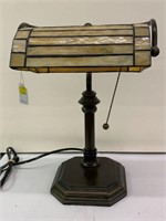 Slag Glass Desk Lamp