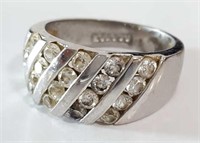 Sterling Silver Size 6.75" Ring Unconfirmed Stones