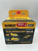 DeWalt 20V PowerStack 2-Batteries & 1-Charger