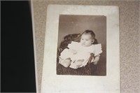 vintage black and white photograph of a baby