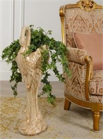 Golden Drizzle Swan Vase