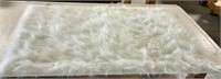 Super Clean White Furry Rug