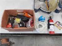 box of electrical hardware, fire Extinguisher