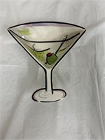 Vintage Martini Lounge Cocktail Ceramic Olive Dish