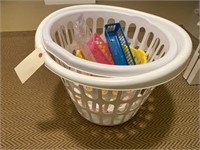 Two laundry baskets with smaller baskets