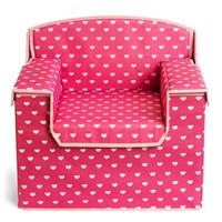 Pink Toddler Chair  Heart Print  Toy Storage