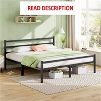 Ironstone King Bed Frame  14 Inch  Storage