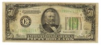 Series 1934 Green Seal $50.00 Federal Reserve Note