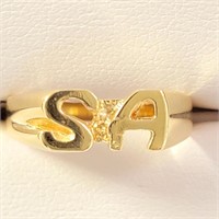 $1700 14K  Initial Ring Ring