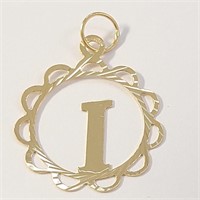 $400 18K  Initial (I) Pendant