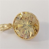 $1400 14K  Moissanite(6.7ct) Pendant