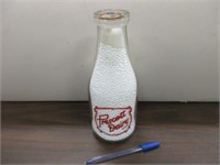 PRECOTT DAIRY SILKSCREEN MILK BOTTLE 1 QUART