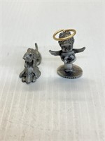 2 Pewter Figurines