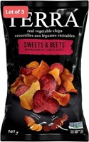 New Lot of 3 Terra Sweets & Beets Chips, 141g (Pac