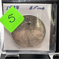 1938 WALKING LIBERTY SILVER HALF DOLLAR