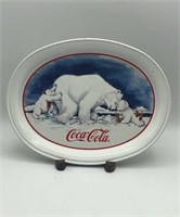 Coca Cola Metal Polar Bear Tray