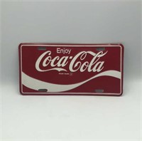 Metal Coca Cola License Plate