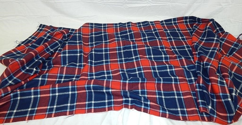 Vintage Wool Long Tartan Wrap 56" x 92"