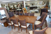 Tommy Bahama wood table w/ 10 Chairs