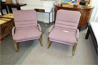 Pair of Mauve 1970's Vintage directional chairs