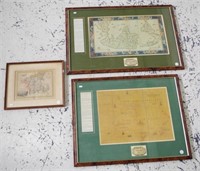 Mid 19th century Worcester map & 2 others