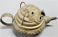 Small Cast Metal Chinese Teapot