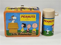 VINTAGE PEANUTS SNOOPY METAL LUNCHBOX THERMOS