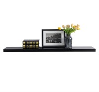 Origin 21 Black Rectangular Floating Shelf