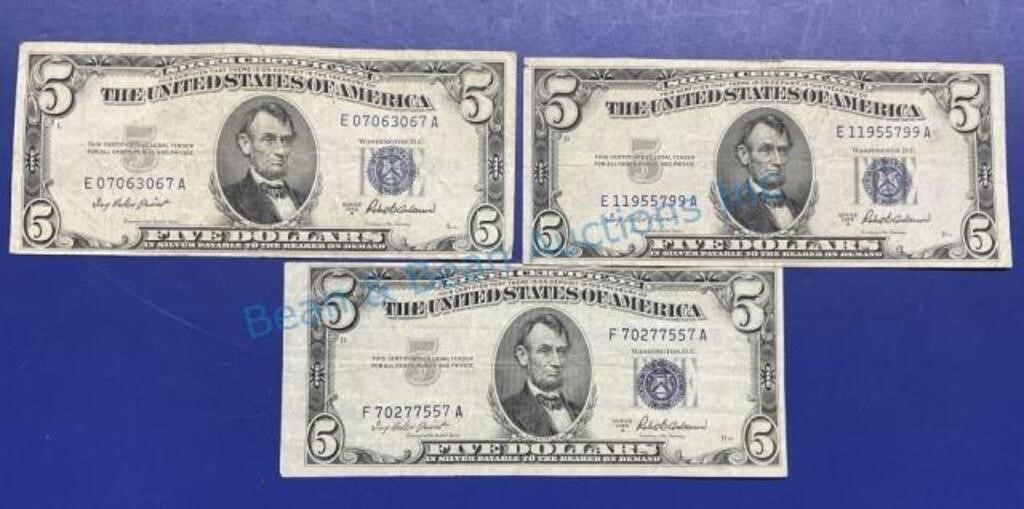 Five dollar silver certificates