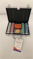 POKER SET WITH DICE & ALUMINUM CASE