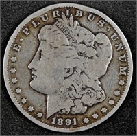 1891 Carson City Key Date Morgan Dollar