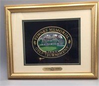 Framed Embroidered Fownes Memorial Golf Tournament