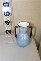 Blue Lusterware Czech Vase