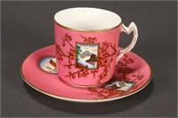 Beautiful Aesthetic Movement Demi Tasse and Saucer