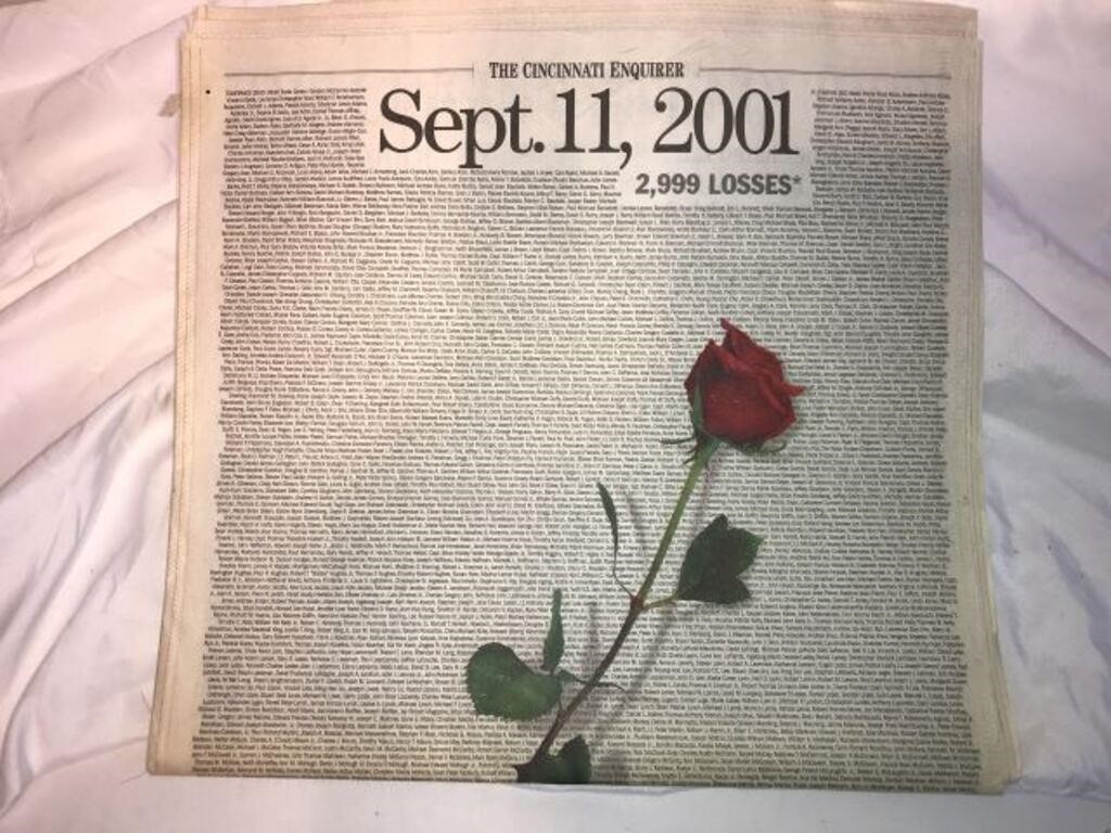 Cincinnati Enquirer September 11, 2001 Newspapers