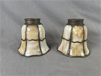2 Antique Tiffany Style Lamp Shades
