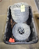 (2) Unused Rolls of Barbed Wire, with Stretcher