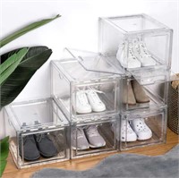 Stackable Shoe Box & Organizer 4 Pack $30