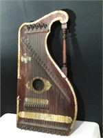 Vintage Mandolin Wood Guitar Harp 25”