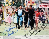 Grease cast signed lobby card