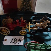 Cast Iron Toy, Wagon, Horses