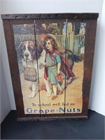 Wooden Grape Nuts Sign