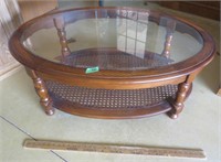 Oval glass top stand