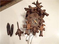 Vintage West Germany Cuckoo Clock with Weights