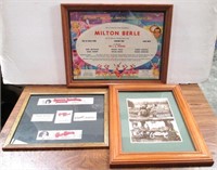 Framed Postcards, Milton Berle Advertisement &