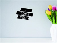 20" x 20" DECAL VINYL STICKERS "I LOVE YOU"