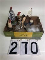 Chicken Figures and Hen-On-Nest