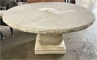 Concrete Top Table w/ Pedestal Base
