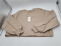 NEW Amazhiyu Women's Oversize Cropped Sweatshirt